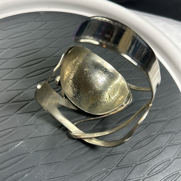 Mother of Pearl Mexican open cuff bracelet bangle - Picture 8 of 11